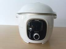 ☆【EM816】T-faL　ティファール　CY8711JP　クックフォーミー　6L　圧力鍋　250レシピ内蔵　無水調理　10合炊き　ホワイト　ジャンク品_画像3