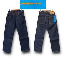 新品 Resolute リゾルト 710 ワンウォッシュ済 スリム ストレート デニムパンツ size 29 日本製 林 ハヤシ_画像1