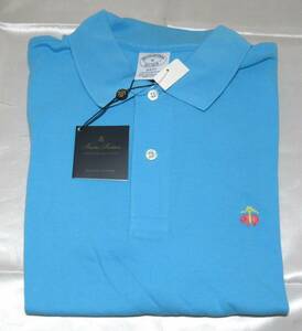 【タグ付き！未使用保管品】Brooks Brothers / ブルックス　ブラザーズ　半袖　Mサイズ　ポロシャツ　青　ブルー　刺繍