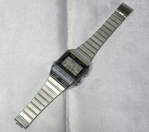 【動作品、留め具欠品】CASIO / カシオ　DATA BANK　TELEMEMO 100　データバンク　テレメモ100　DBX-110　メンズ腕時計　80年代　初期型