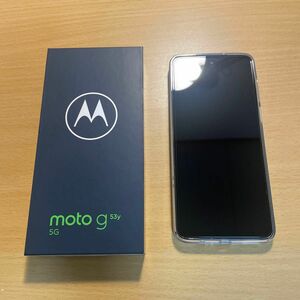 moto g53y 5G インクブラック ワイモバイル　ケース、フィルム付き モトローラ スマホ motorola