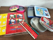 HELLO KITTY/ハローキティ/お道具箱/クリアファイル/空缶/お弁当箱/ハンカチ/鉛筆/キーホルダー/ブックカバー/根付/ボタン_画像4