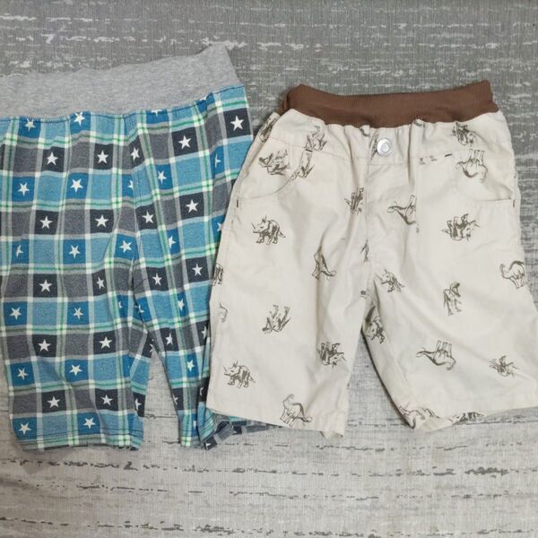 男の子ハーフパンツ120 2枚セット 半ズボン 夏物