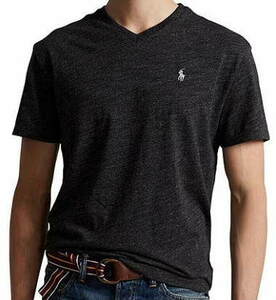 [ новый товар ] Ralph Lauren # хлопок футболка # S # V шея черный Heather POLO RALPH LAUREN стандартный товар 