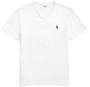 【新品】ラルフローレン ■ コットンVネックTシャツ ■ メンズ XXL / US XL ■ ホワイト POLO RALPH LAUREN 正規品