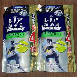  レノア超消臭1WEEK スポーツ（デオX） フレッシュシトラス（ブルー）の香り 柔軟剤 詰替用 1600ml