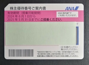 ANA(全日空)　株主優待券(有効期限:2024/6/1～2025/5/31) 1枚