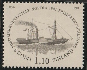 フインランド1981＃654－北欧切手展(入場券付) 　未　 ＄3.25