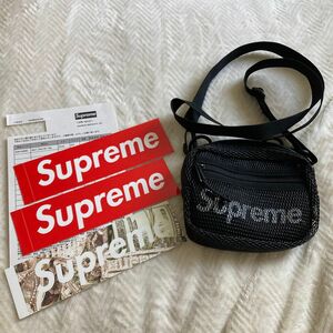 [美品]supreme メッシュ　ショルダーバッグ　ステッカー3枚付き