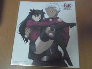 遠坂凛＆アーチャー 複製色紙 「Fate/stay night [Unlimited Blade Works] Blu-ray Disc Box II」 HMV購入特典