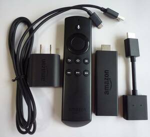 アマゾン Amazon Fire TV Stick アマゾン ファイヤー スティック 第2世代 LY73PRリモコン 音声認識 USBケーブル ACアダプタ ジャンク