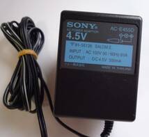 純正 SONY ソニー ACアダプター AC-E455D 4.5V 0.5A 500mA AC電源アダプター　充電器 φ4.0㎜　_画像2
