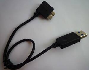 USB3.0ケーブル 30cm USB type A マイクロUSB Type-A オス MicroUSB オス オスーオス 黒 ブラック USBケーブル MicroB マイクロB 　