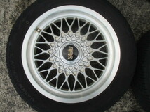 旧車 希少★BBS 16インチ 6.5J 4H PCD100 ET38 195/55R16 タイヤホイール 4本★_画像5