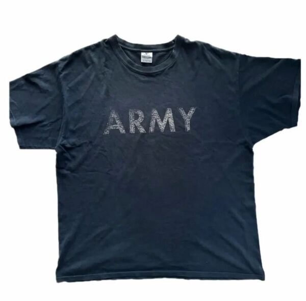 【00s】古着 ARMY プリントTシャツ YAZBEK ヤズベク ヴィンテージ US ARMY オーバーサイズ