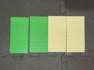 レゴ LEGO 8x16基礎版　緑　ベージュ　