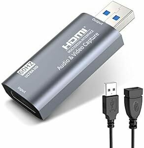 KINGONE HDMI キャプチャーボード ゲームキャプチャー USB3.0 60fps 1080P ゲーム実況生配信、ライブ会