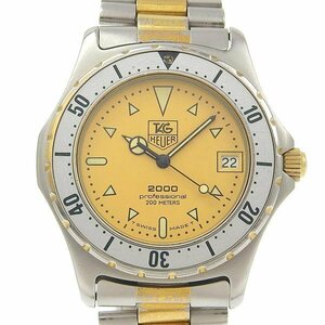 1 jpy operation TAG Heuer TAG HEUER 974.006 quarts Professional Gold face SS×SS/GP men's wristwatch 