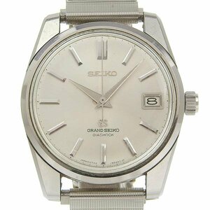 1 jpy operation Seiko SEIKO 5722-9990 hand winding Grand Seiko silver face SS×SS men's wristwatch 