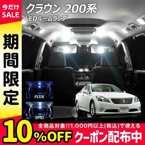 ╋ クラウン 200系 LED ルームランプ FLUX SMD 選択 3点セット T10プレゼント付き