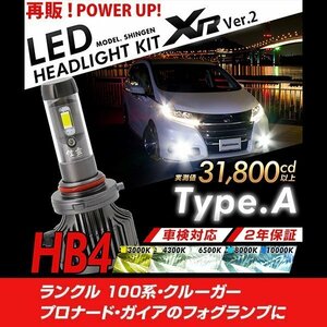 改良版!! LED 信玄 XR HB4 ランクル 100系 クルーガー プロナード ガイア に 配光調整無しで超簡単取付 車検対応 安心の2年保証 12V 24V