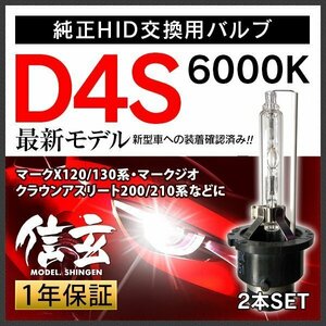 新品 Model 信玄 純正交換 HID D4S 6000K トヨタ マークX120 130系 ジオ クラウンアスリート200 210系に 車検対応 安心の1年保証