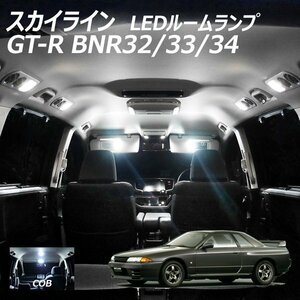 ╋ スカイライン GT-R BNR32/33/34 LED ルームランプ 面発光 COB タイプ 3点セット T10プレゼント付き