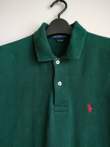 POLO RALPH LAUREN ラルフローレン◆半袖ポロシャツ　メンズ　サイズ L◆ダークグリーン　