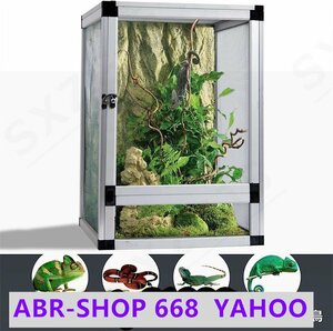  new goods! reptiles cage breeding case amphibia for insect breeding container small animals for transparent breeding box ventilation cage small size reptiles assembly type 45*45*80cm