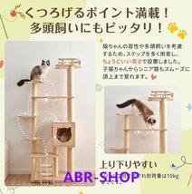 キャットタワー 透明宇宙船 頑丈 据え置き おしゃれ キャットタワー 木製 可愛い麻紐 爪とぎボール 猫ベッド 安全安心 ペット用品_画像1