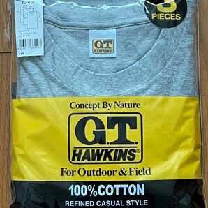 グンゼ G.T.HAWKINS Tシャツ 3枚組 グレーモク Mサイズ