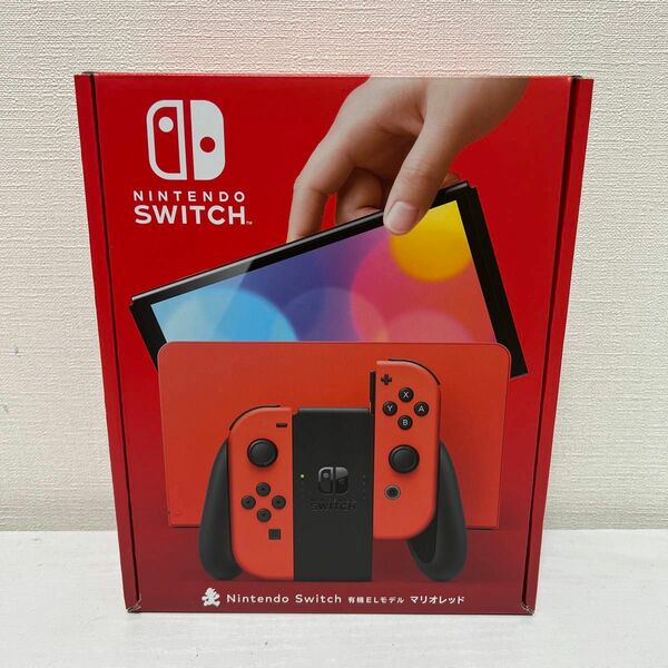 有機ELモデルSwitchに付属されていたJoy-Conマリオレッド、空箱　 Joy-Con右