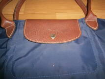 即決★USED★LONGCHAMP ロンシャン ハンドバッグ　バンドバック★紺★折りたたみバッグ★_画像2