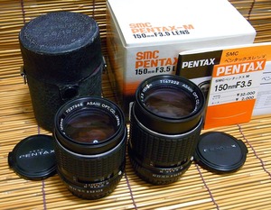 [送込] smc PENTAX-M 120mm F2.8 ＋ 同 150mm F3.5 ／ペンタックス ／旭光学 ／Kマウント