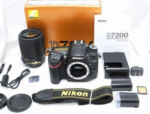 【良品・豪華セット】Nikon ニコン D7200 AF-S DX VR Zoom Nikkor 55-200mm f/4-5.6 G IF-ED