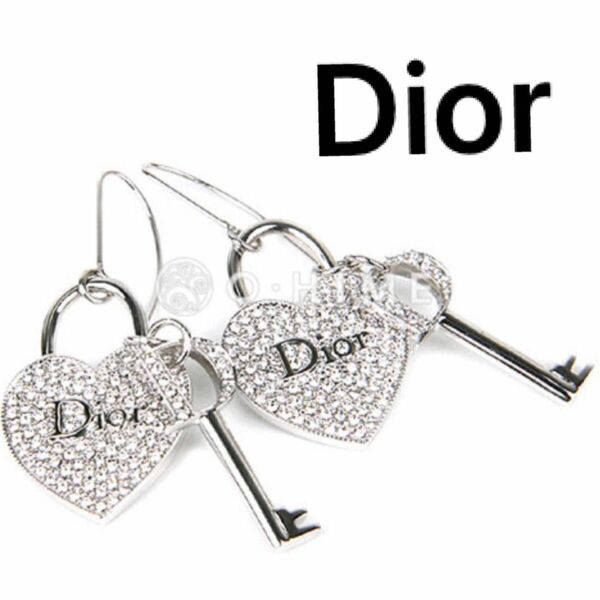  Christian Dior ディオールクリスタルハート ピアス