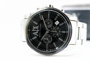 566 ARMANI EXCHANGE CHRONOGRAPH QZ AX2084 Armani Exchange хронограф черный циферблат кварц мужские наручные часы коробка 