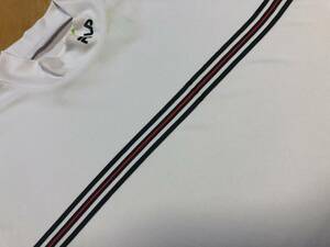 FILA GOLF(フィラ ゴルフ) 春夏 UVカット 吸汗速乾 半袖 モックネックシャツ 743-632B(ホワイト)４Ｌ