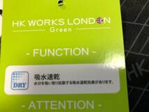 HK WORKS LONDON Green(コシノヒロコゴルフ)春夏 新品 吸水速乾 ダイヤ柄モックネック半袖シャツ C5330RR(ブラック)Ｍ_画像4