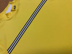 FILA GOLF( filler Golf ) весна лето UV cut . пот скорость . короткий рукав mok шея рубашка 743-632B( желтый )3L