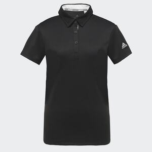 adidas Golf(アディダスゴルフ) 速乾 吸汗 レディース 半袖ポロシャツ EVM70(ブラック)Ｌ