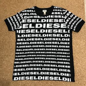 A★送料230円★試着のみ★極美品★DIESEL ディーゼル★メンズ 半袖Tシャツ Mサイズ ロゴ 白 黒 