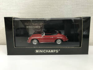 【１円スタート】1/43 ミニチャンプス ポルシェ356 スピードスター 1956 ダークレッド Porsche 245 Speedster MINICHAMPS 430 065540 ZD