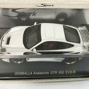 【１円スタート】1/43 スパーク ゲンバラ アバランチェ 白 GTR 650 EVO-R GEMBALLA Avalanche GTR 650 EVO-R White Spark S0719 ZEの画像5