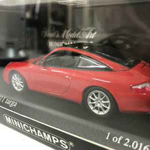 【１円スタート】1/43 ミニチャンプス ポルシェ911 タルガ 2001 Porsche911 Targa 2001 Red MINICHAMPS 400 061060 ZFの画像3