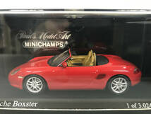 【１円スタート】1/43 ミニチャンプス ポルシェ ボクスター 2002 赤 Porsche Boxster 2002 Red MINICHAMPS ZF_画像4