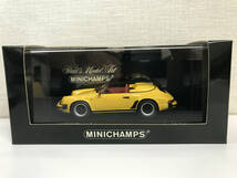 【１円スタート】1/43 ミニチャンプス ポルシェ 911 スピードスター 1988 黄色 Porsche 911 Speedster 1988 Yellow MINICHAMPS ZG_画像1