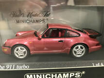 【１円スタート】1/43 ミニチャンプス ポルシェ 911 ターボ 1990 Redmetallic Porsche 911 turbo 1990 MINICHAMPS 430 069108 ZG_画像4