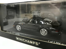 【１円スタート】1/43 ミニチャンプス ポルシェ 911 ターボ 1990 Blackmetallic Porsche 911 turbo 1990 MINICHAMPS 430 069109 ZG_画像3