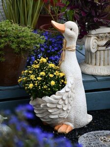  strongly recommendation * most new work duck. ornament . Poe z duck plant pot garden objet d'art animal ornament miscellaneous goods garden objet d'art gardening 